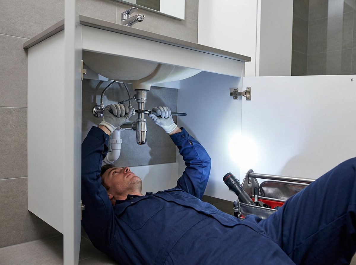 Pipe repair under sink